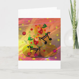 Cartão De Festividades Tennis with music notes in Christmas