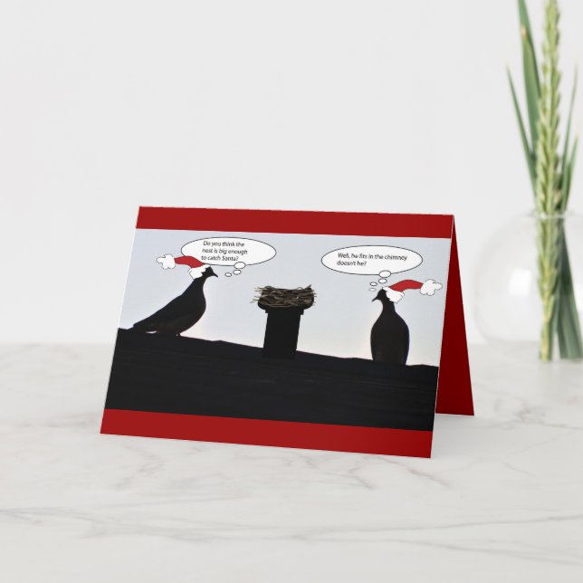 Cartão De Festividades Tentando pegar Papais noeis (Frente)