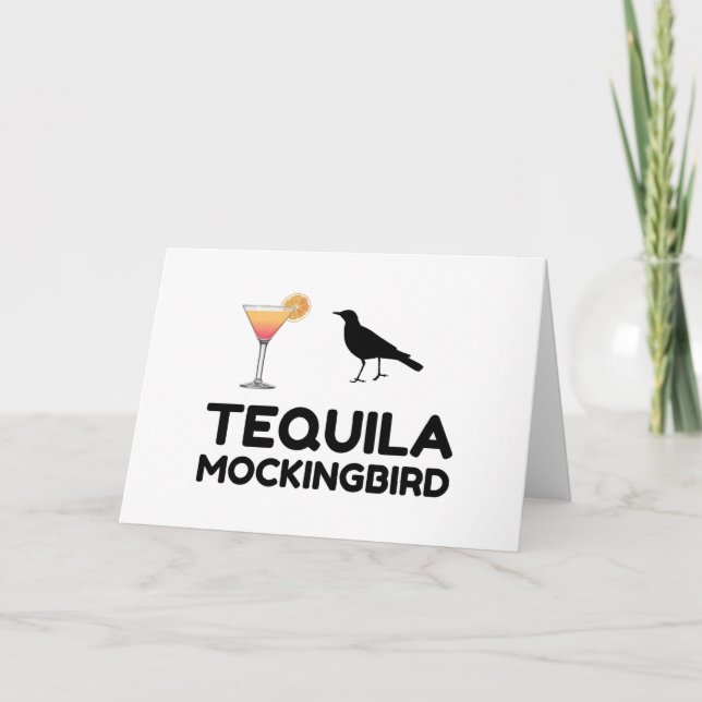 CARTÃO DE FESTIVIDADES TEQUILA MOCKINGBIRD (Frente)