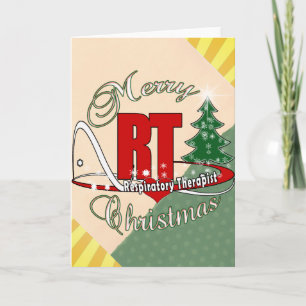 Cartão De Festividades Terapêutica Respiratória de NATAL RT