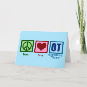 Cartão De Festividades Terapia Ocupacional Paz Amor TO