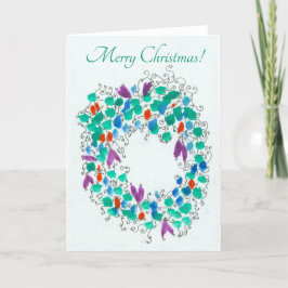 Cartão De Festividades Terra Colorida para o Natal