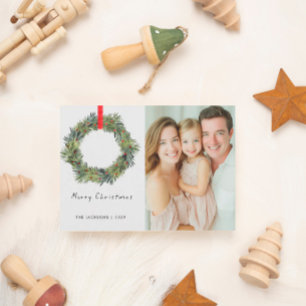 Cartão De Festividades Terra de aquarela de Feliz Natal