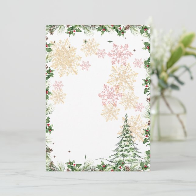 Cartão De Festividades Terra de Encantamento de Inverno (Em pé/Frente)