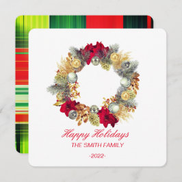 Cartão De Festividades Terra de Natal Elegante