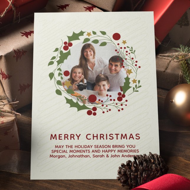 Cartão De Festividades Terra de Natal Moderna Elegante (Criador carregado)