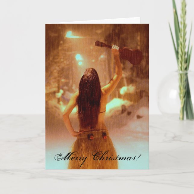 Cartão De Festividades Terra maravilhosa de inverno, Feliz Natal! (Frente)