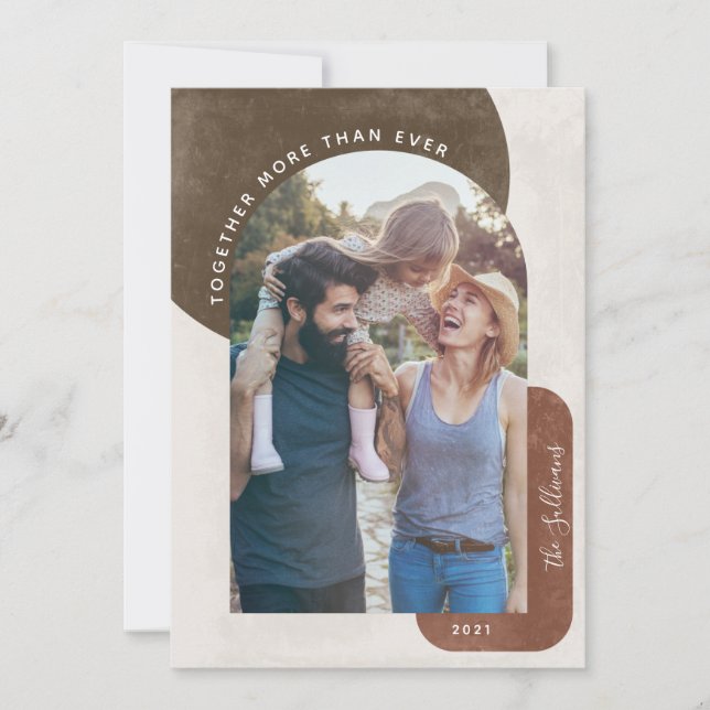 Cartão De Festividades Terracotta Arch Juntas Mais De Uma Foto (Frente)