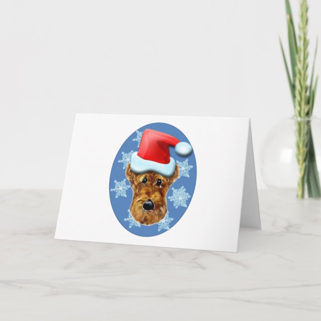 CARTÃO DE FESTIVIDADES TERRIER AIREDALE (Frente)