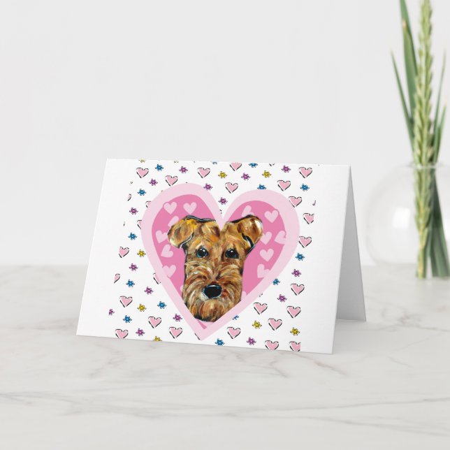 CARTÃO DE FESTIVIDADES TERRIER AIREDALE (Frente)