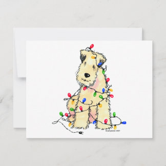 Cartão De Festividades Terrier Wheaten brandamente revestido - Natal