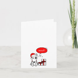Cartão De Festividades Terrier with Presente Christmas