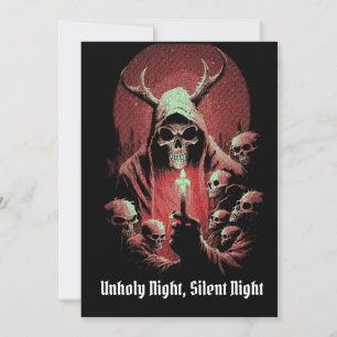 Cartão De Festividades Terror de Inverno Horror Diabo Oculto