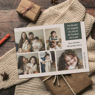 Cartão De Festividades Terthy 5 Fotografias Ano de Revisão de Natal Tan