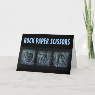 Cartão De Festividades Tesoura de Papel Rock