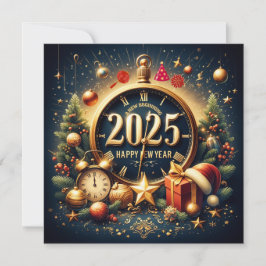 Cartão De Festividades Tesouros Atemporais: Bem-vindo a 2025 em Esplendor