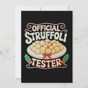 Cartão De Festividades Testador Oficial de Struffoli Comida Italiana Nata
