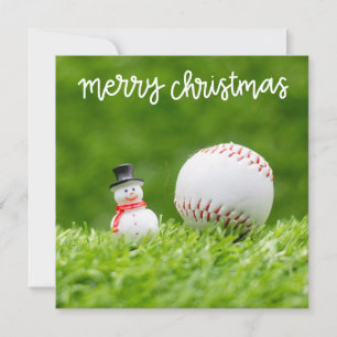 Cartão De Festividades Teto de Natal de Baseball