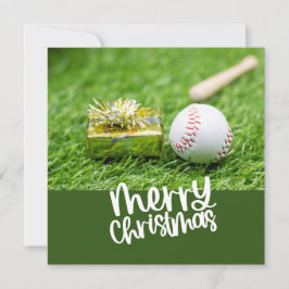 Cartão De Festividades Teto de Natal de Baseball