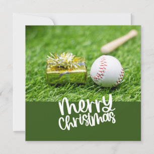 Cartão De Festividades Teto de Natal de Baseball