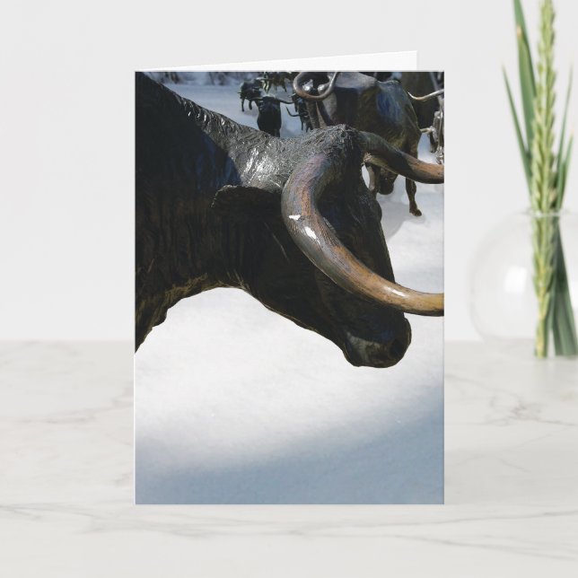 Cartão De Festividades Texan Holiday Card — Texas Longhorns (Personalizáv (Frente)