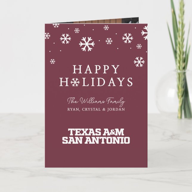 Cartão De Festividades Texas A&M San Antonio (Frente)