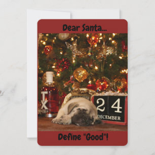 Cartão De Festividades Texas Mastiff puppy christmas card