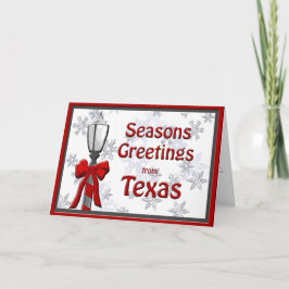 Cartão De Festividades Texas Seasons saúda Lâmpada de Neve