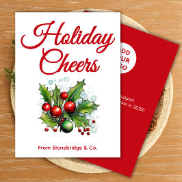 Cartão De Festividades Text-Only Holiday Card | Add Business Name