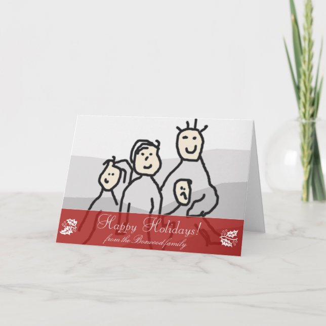 Cartão De Festividades Texto de Foto de Saudação Sazonal Pessoal Horizont (Frente)