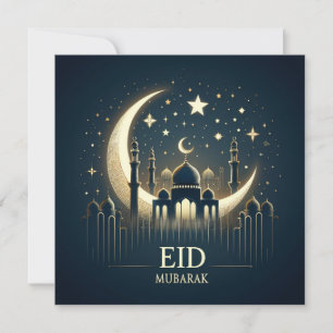 Cartão De Festividades Texto de Saudações Personalizáveis Eid Mubarak