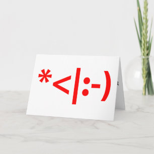 Cartão De Festividades Texto do Elf Emoticon Xmas ASCII