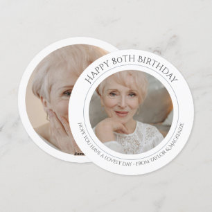 Cartão De Festividades Texto e Foto Personalizadas de Aniversário