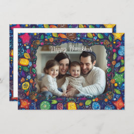 Cartão De Festividades Texto personalizado Festival de Luzes Vibrantes De