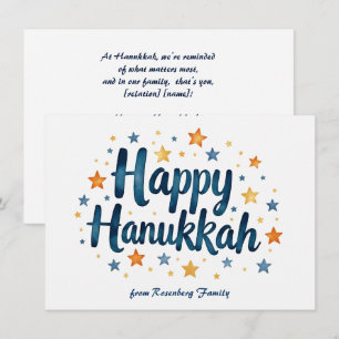Cartão De Festividades Texto personalizado Happy Hanukkah ✡️