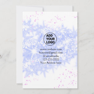 Cartão De Festividades texto simples mínimo adicione seu logotipo/design