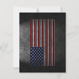 Cartão De Festividades Textura de Pedra de Bandeira Americana
