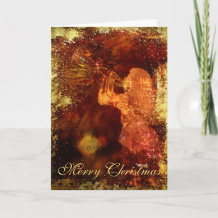 Cartão De Festividades Textured Christmas Angel