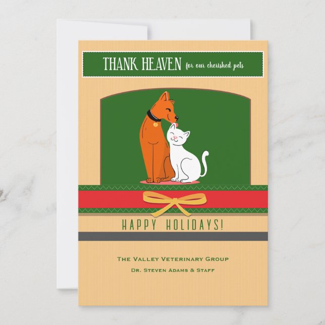 Cartão De Festividades Thank Heaven for Pets Greeting Card (Frente)