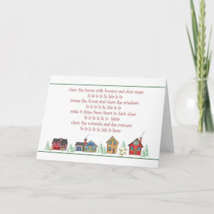 Cartão De Festividades Thank you Christmas card Maid or Cleaning Service