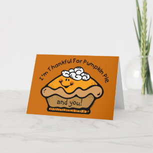 Cartão De Festividades Thankful For Pie Custom Card