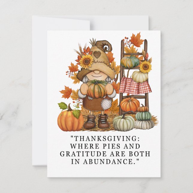 Cartão De Festividades thanksgiving (Frente)