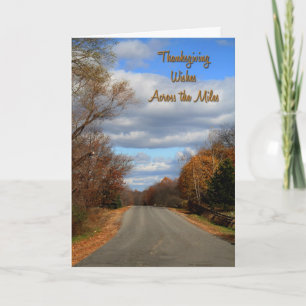 Cartão De Festividades Thanksgiving Across the Miles