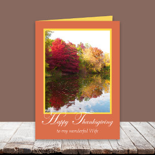Cartão De Festividades Thanksgiving Card for Wife