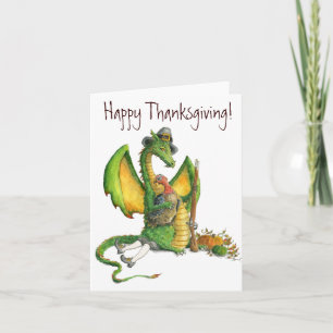Cartão De Festividades Thanksgiving Dragon card