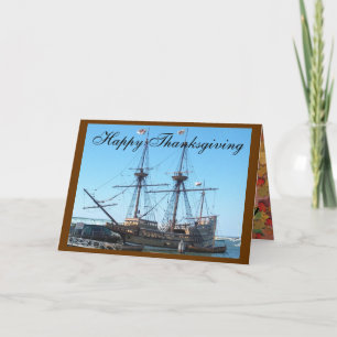 Cartão De Festividades Thanksgiving Mayflower Greeting Card
