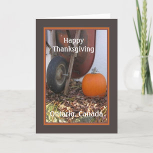 Cartão De Festividades Thanksgiving Ontario, Canada Holiday Card