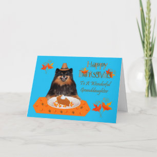 Cartão De Festividades Thanksgiving To Granddaughter Greeting Card