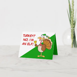 Cartão De Festividades Thanksgiving Turkey Funny Disguise for Christmas