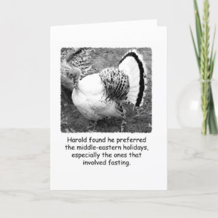 Cartão De Festividades Thanksgiving Turkey Funny Greeting Card
